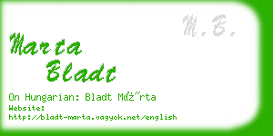 marta bladt business card